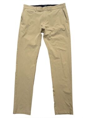 J.Crew Tech Pants Mens Size 33x34 484 Slim Fit Performance Stretch Beige